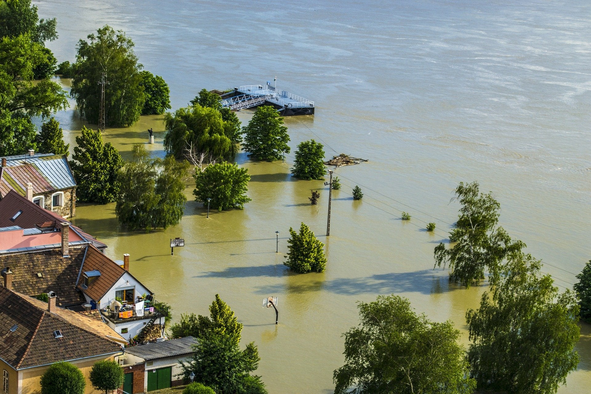 flooded area