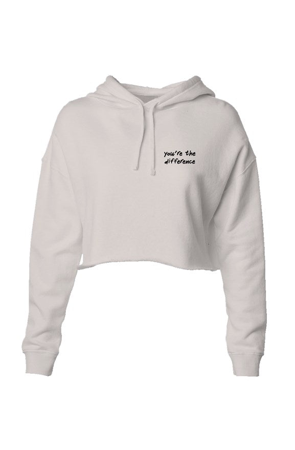 Lightweight Crop Hoodie_you're the difference 2